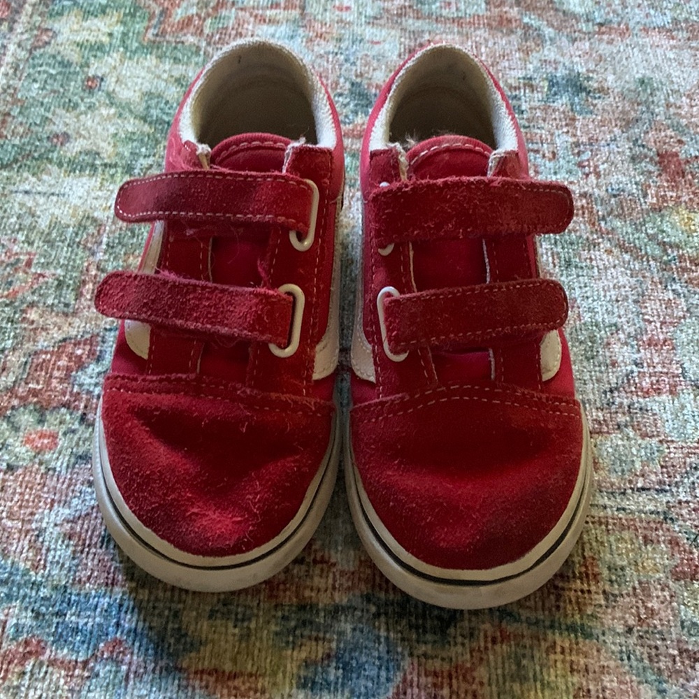 Vans red kids shoes. Toddler size 10